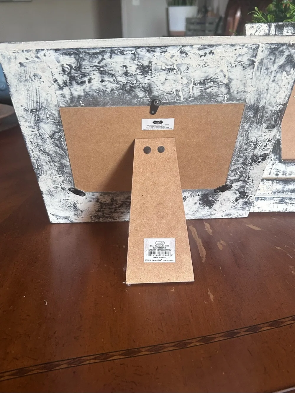 2 Mud pie frames 5x7 retail $70 distressed